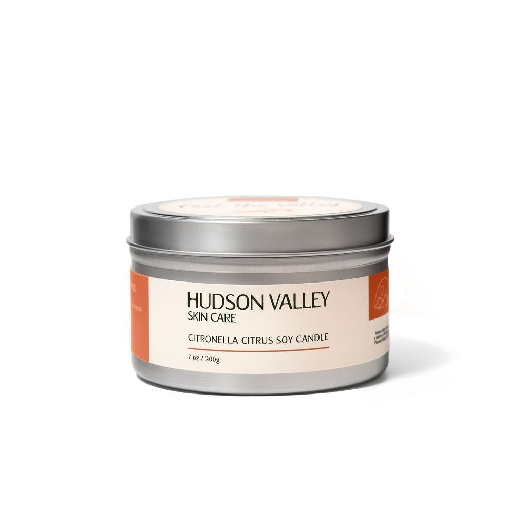 Citronella Citrus Natural Bug Repellent Soy Wax Candle - Hudson Valley Skin Care