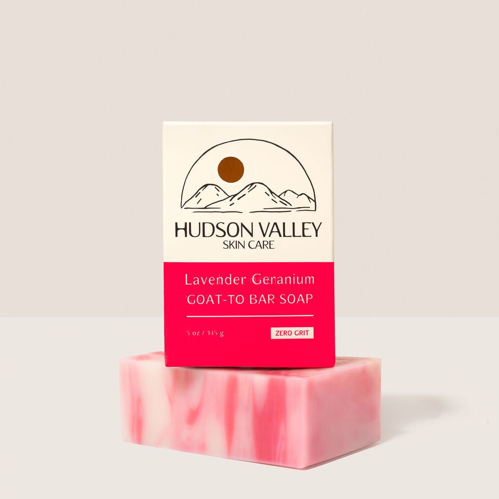 Lavender Geranium Goat Milk Bar Soap Hudson Valley Skin Care