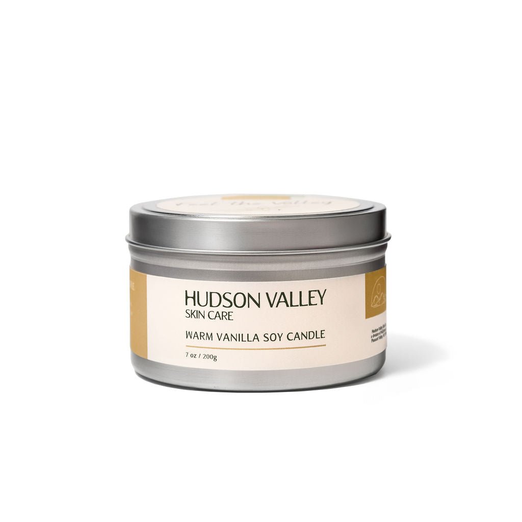 Warm Vanilla Soy Wax Candle - Hudson Valley Skin Care