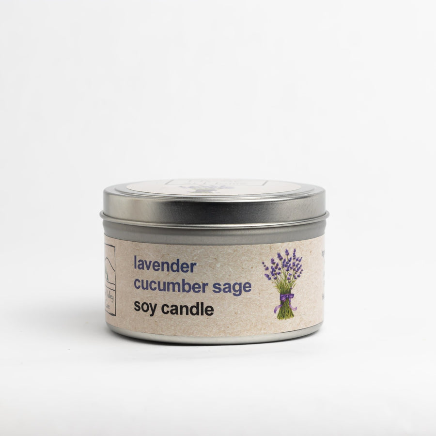 Lavender Cucumber Sage Soy Wax Candle - Hudson Valley Skin Care